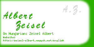 albert zeisel business card